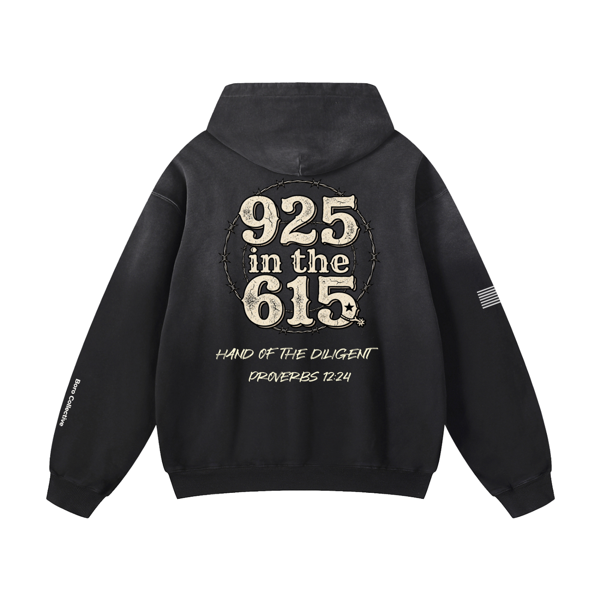925 in the 615 - Snow Washed Loose Cotton Hoodie