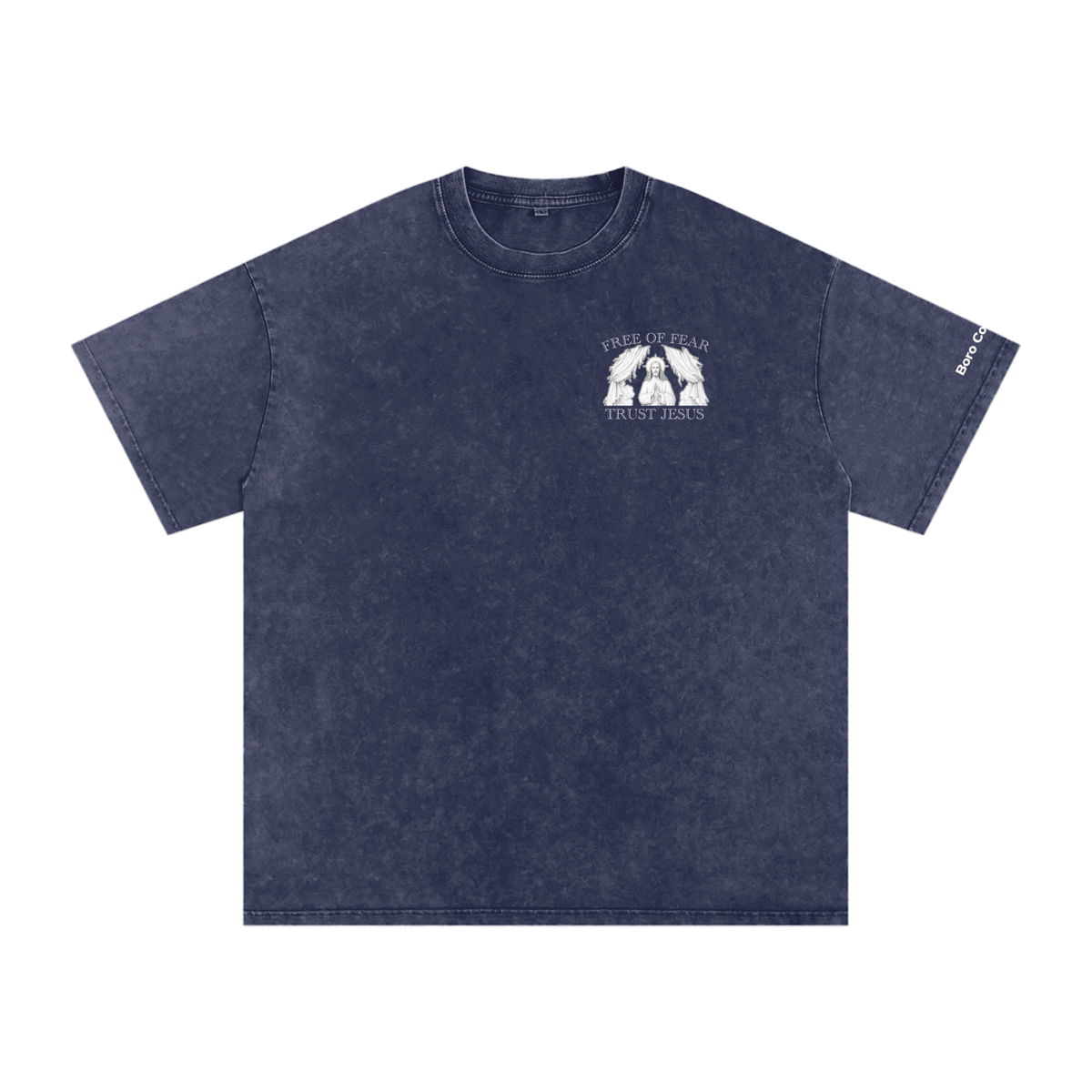 Trust Jesus - Snow Washed Oversized Cotton T-Shirt