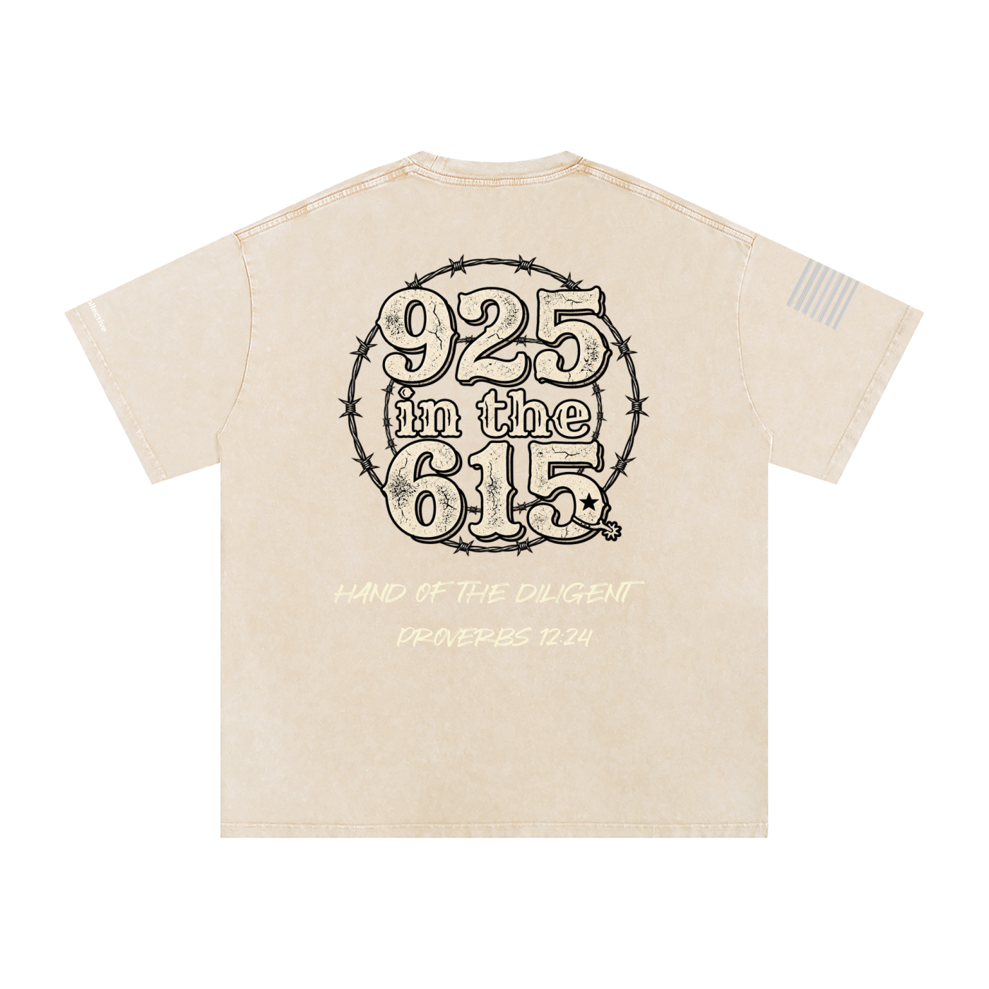 925 in the 615 - Snow Washed Oversized Cotton T-Shirt