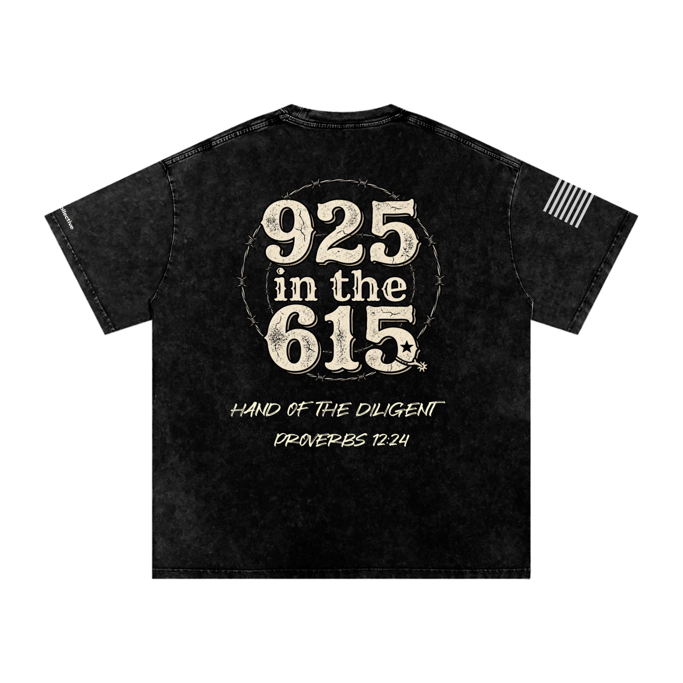 925 in the 615 - Snow Washed Oversized Cotton T-Shirt