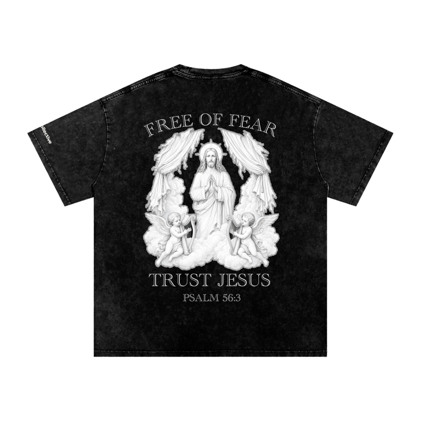 Trust Jesus - Snow Washed Oversized Cotton T-Shirt
