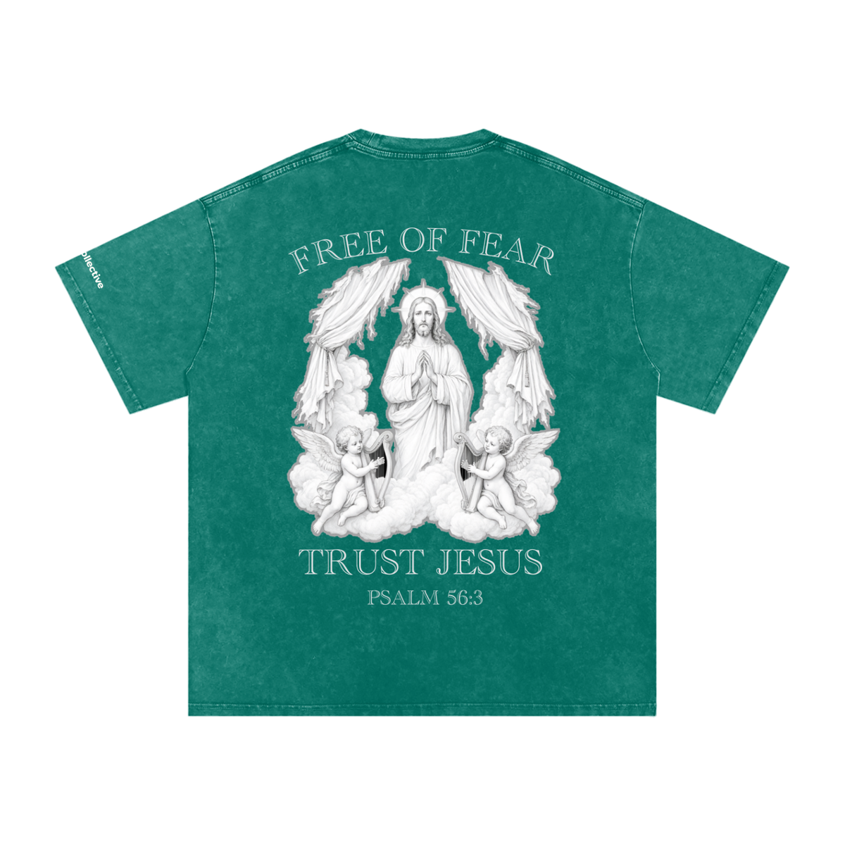 Trust Jesus - Snow Washed Oversized Cotton T-Shirt