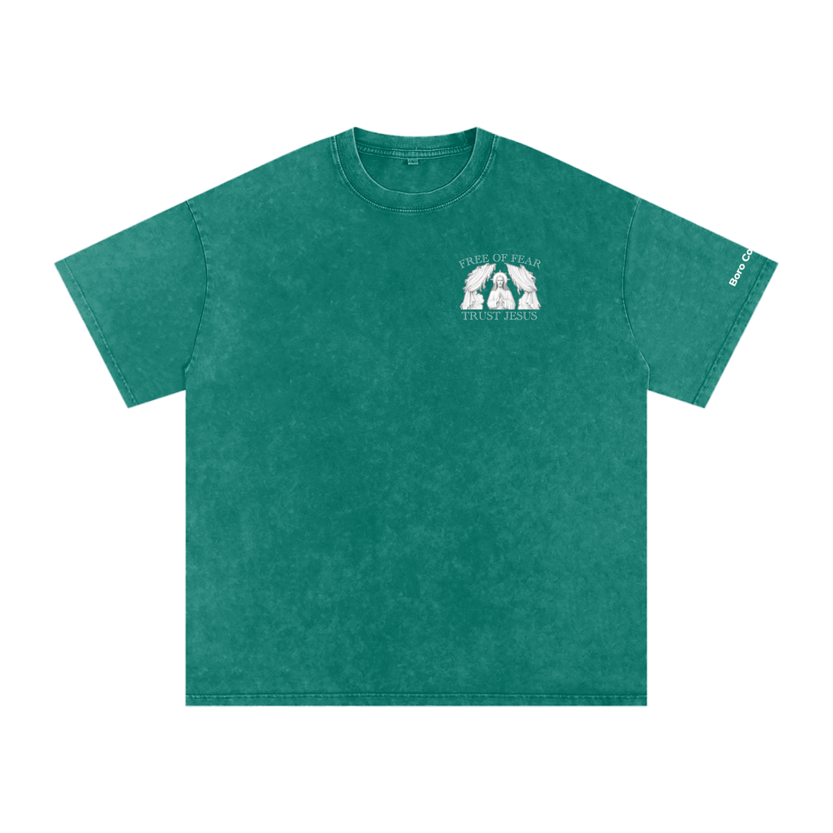 Trust Jesus - Snow Washed Oversized Cotton T-Shirt