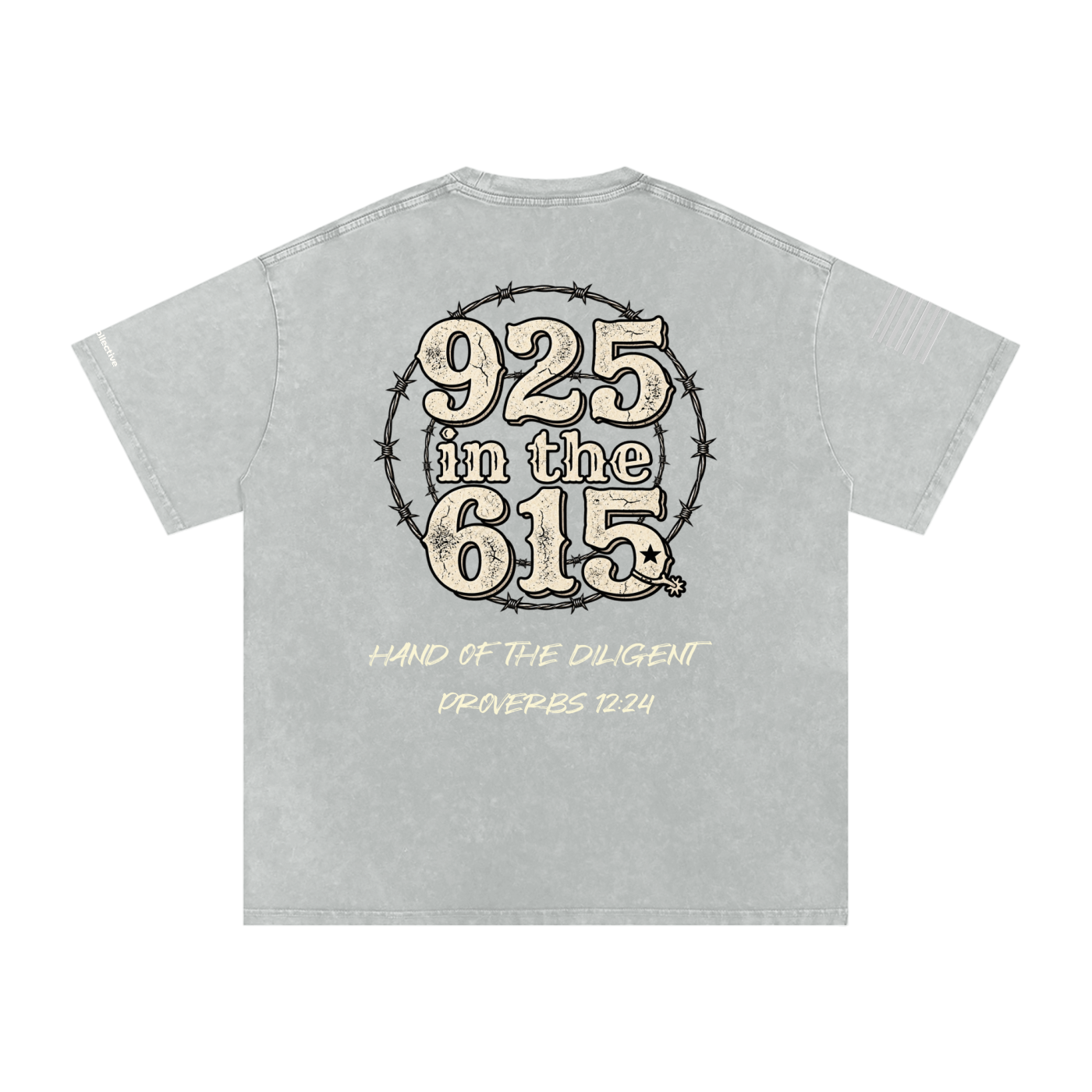 925 in the 615 - Snow Washed Oversized Cotton T-Shirt