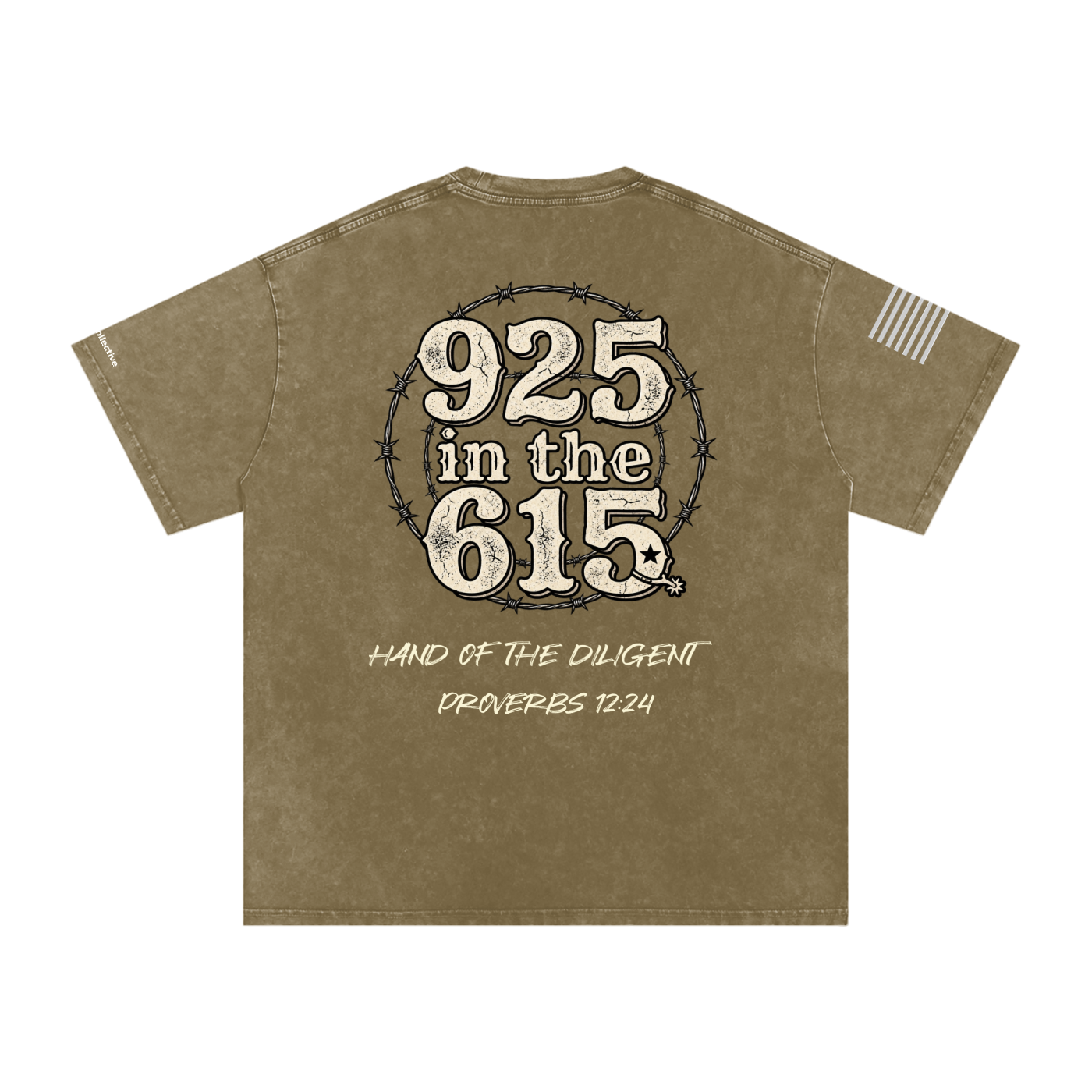 925 in the 615 - Snow Washed Oversized Cotton T-Shirt