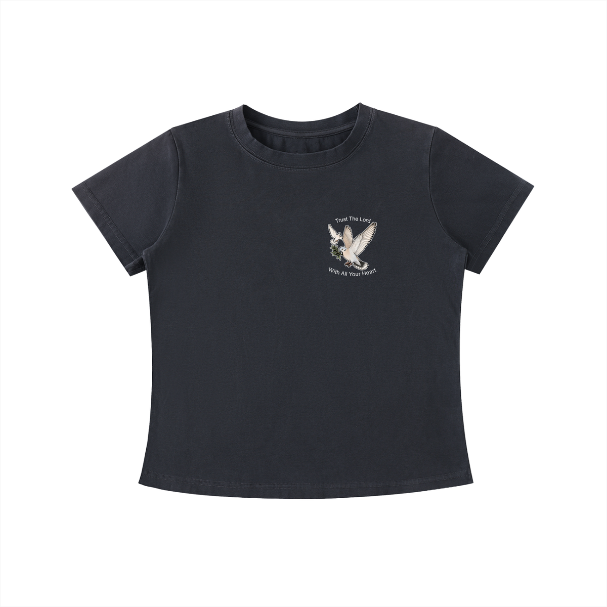 Trust The Lord - Women's Dark Vintage Wash Slim Fit T-shirt