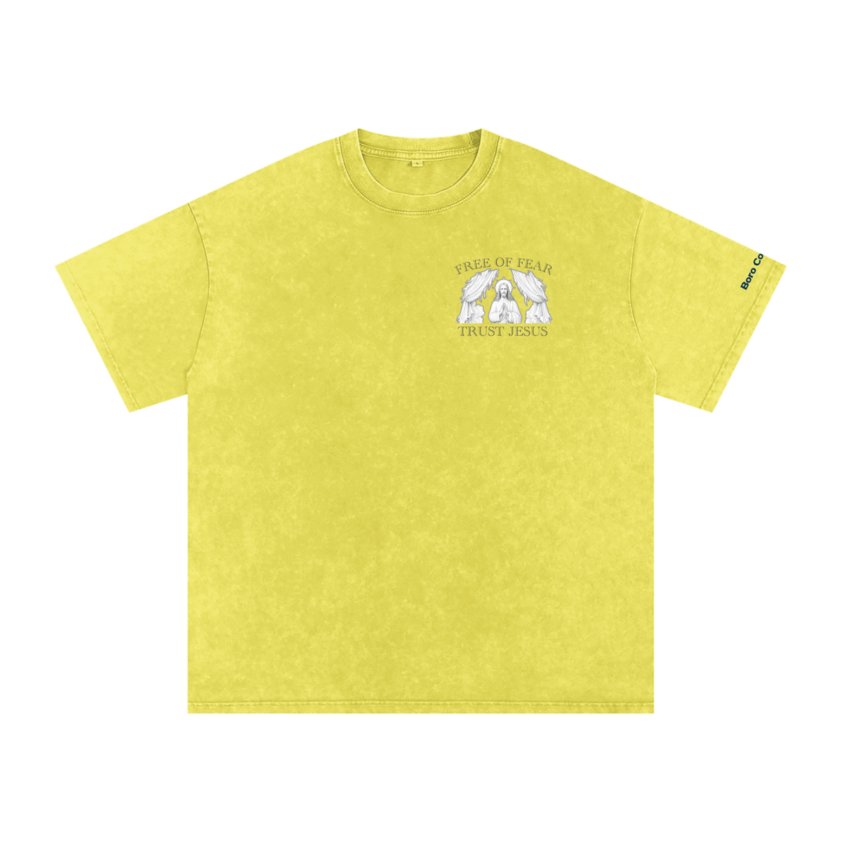 Trust Jesus - Light Snow Washed Oversized Cotton T-Shirt