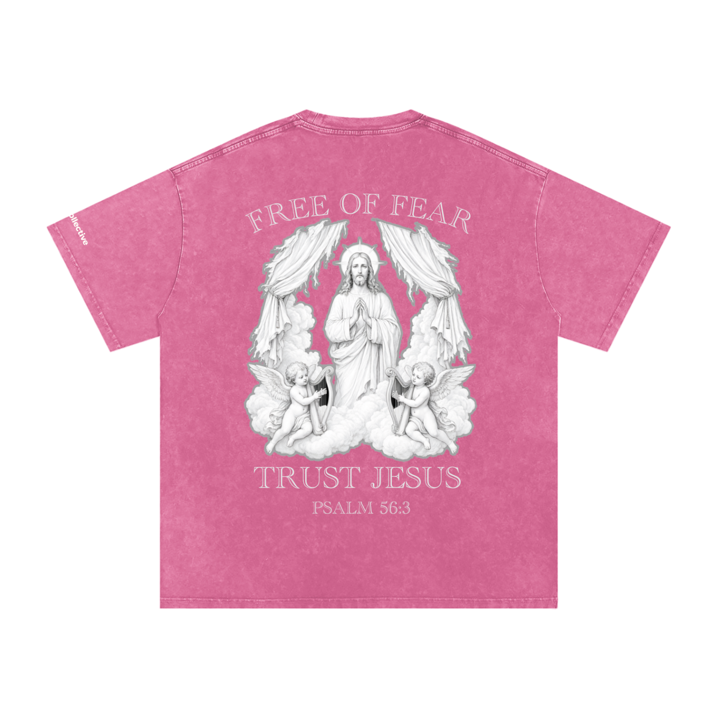Trust Jesus - Snow Washed Oversized Cotton T-Shirt