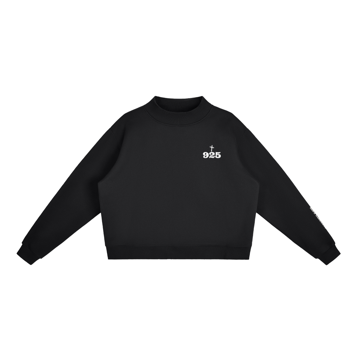 Choose Your Road - Essential Fleece Mock-Neck Crew Sweatshirt
