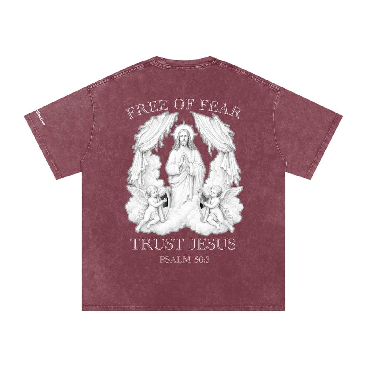 Trust Jesus - Snow Washed Oversized Cotton T-Shirt