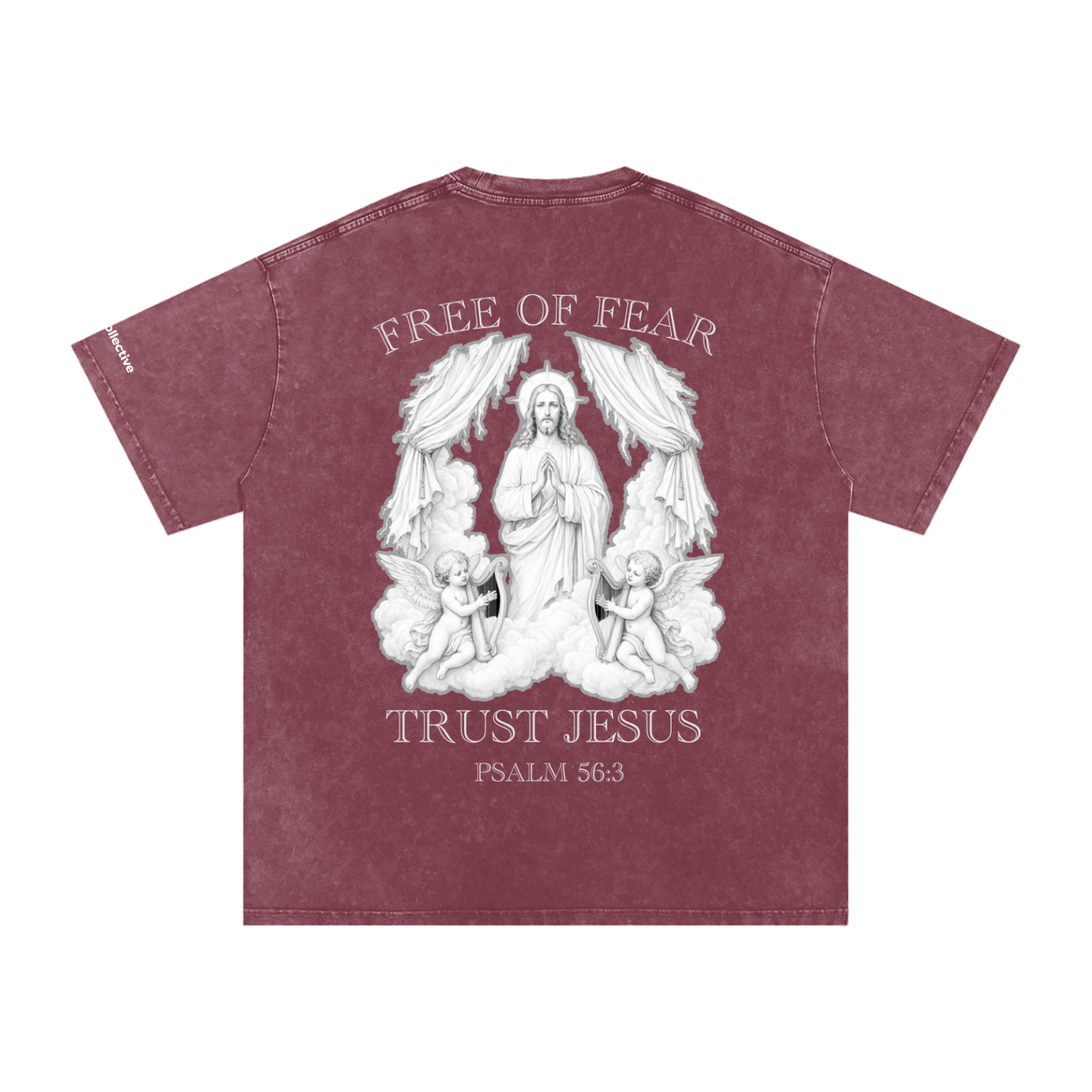Trust Jesus - Snow Washed Oversized Cotton T-Shirt