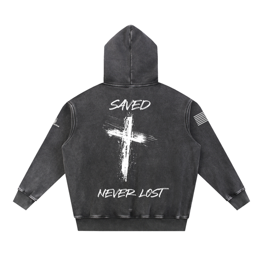 Snow Wash Fleece Oversize Hoodie