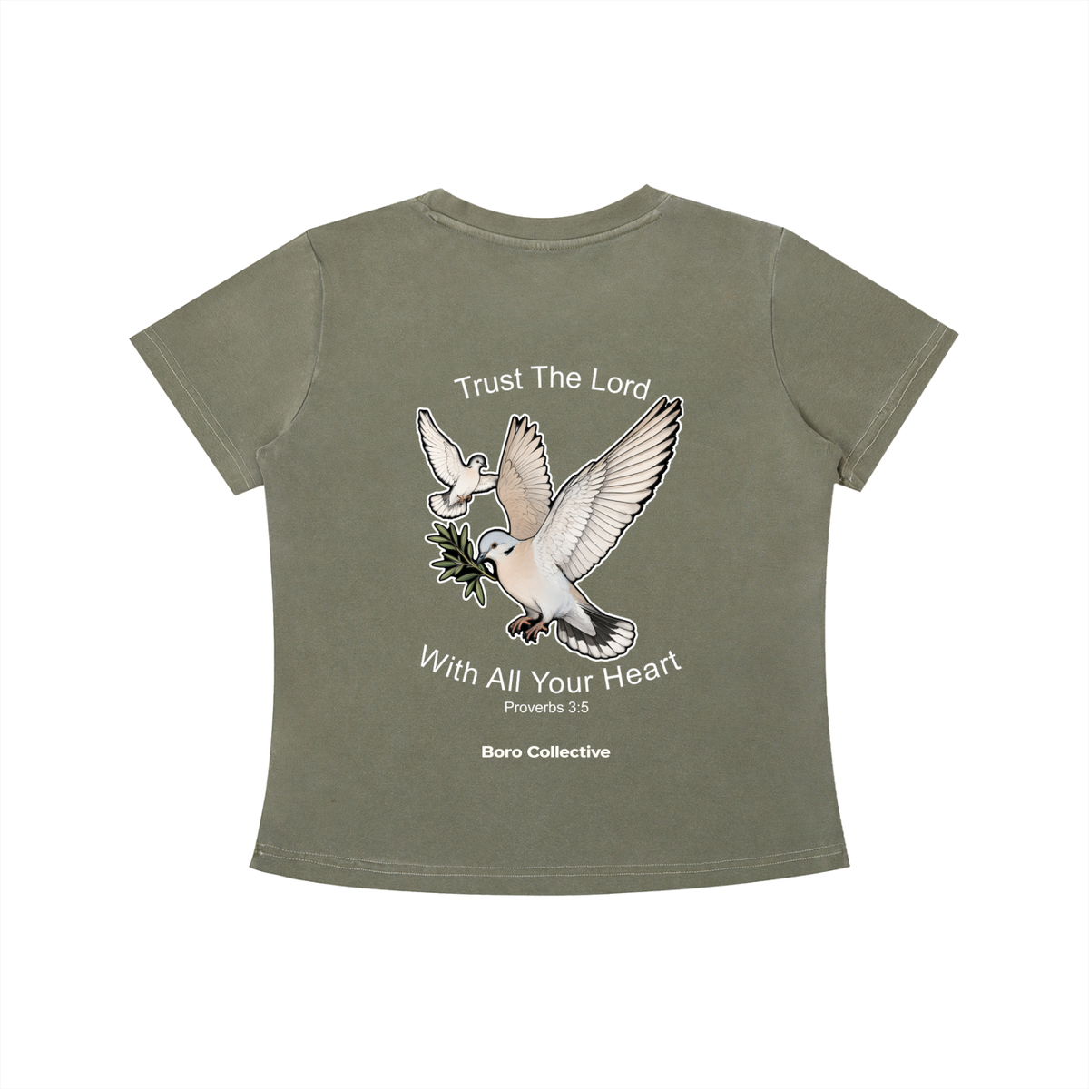 Trust The Lord - Women's Dark Vintage Wash Slim Fit T-shirt