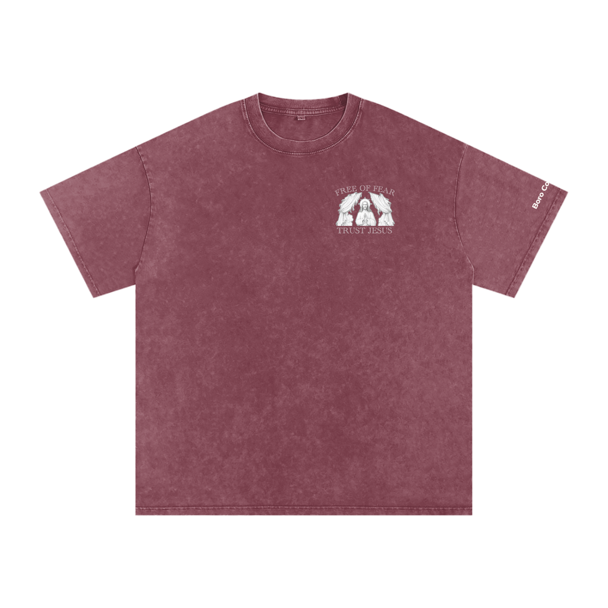 Trust Jesus - Snow Washed Oversized Cotton T-Shirt