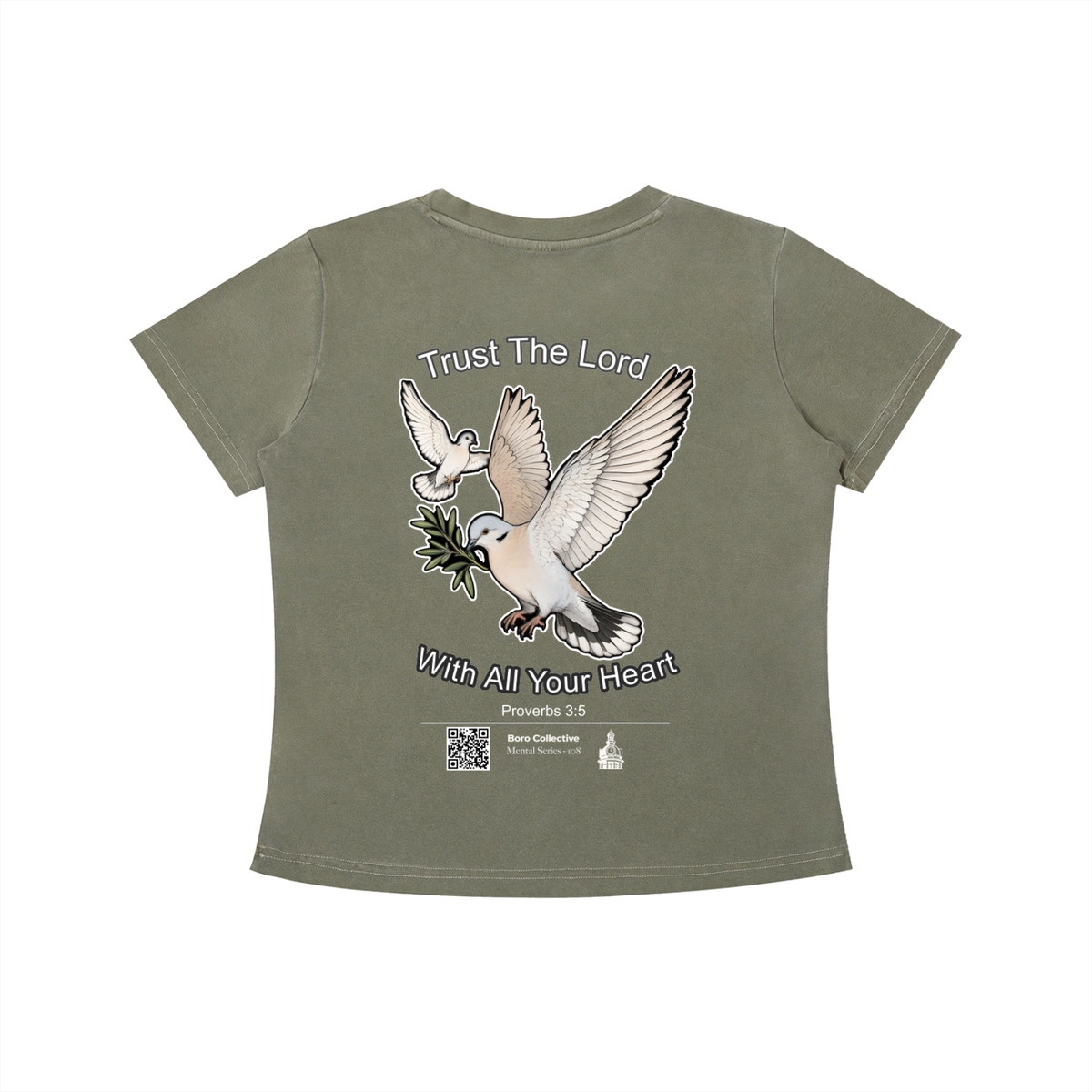 Trust The Lord - Women's Dark Vintage Wash Slim Fit T-Shirt