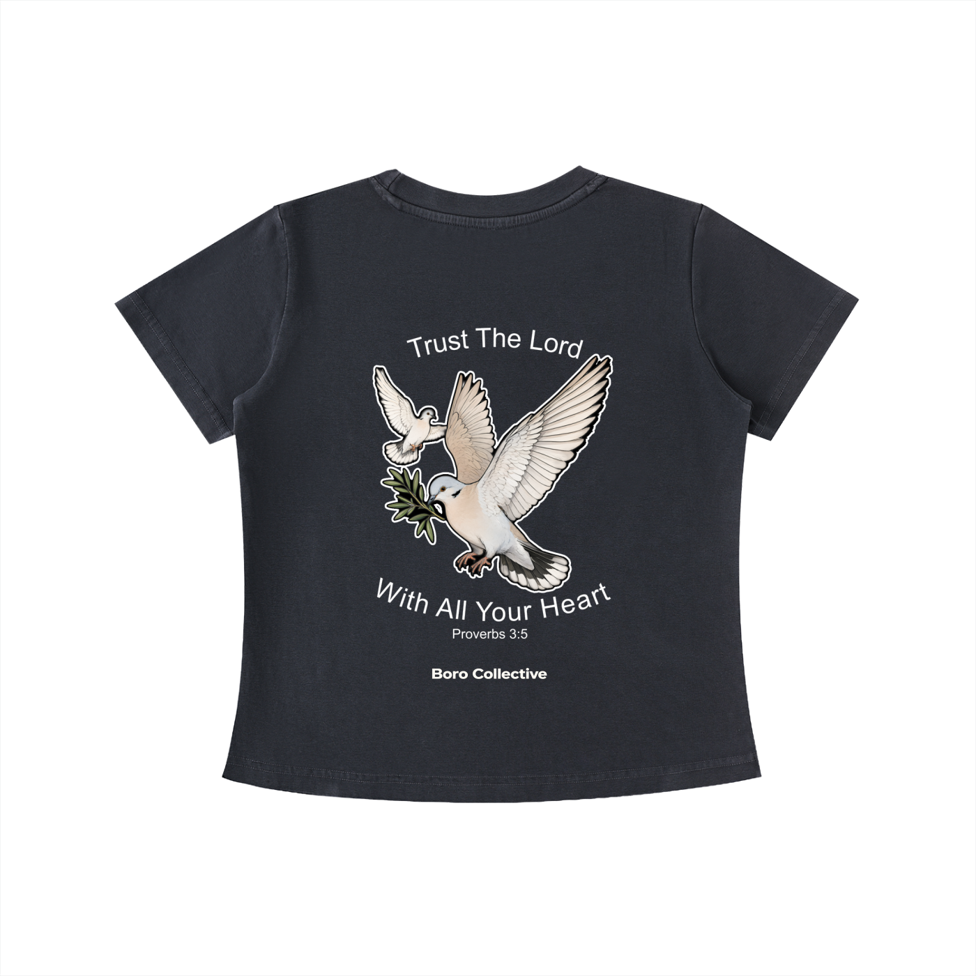 Trust The Lord - Women's Dark Vintage Wash Slim Fit T-shirt
