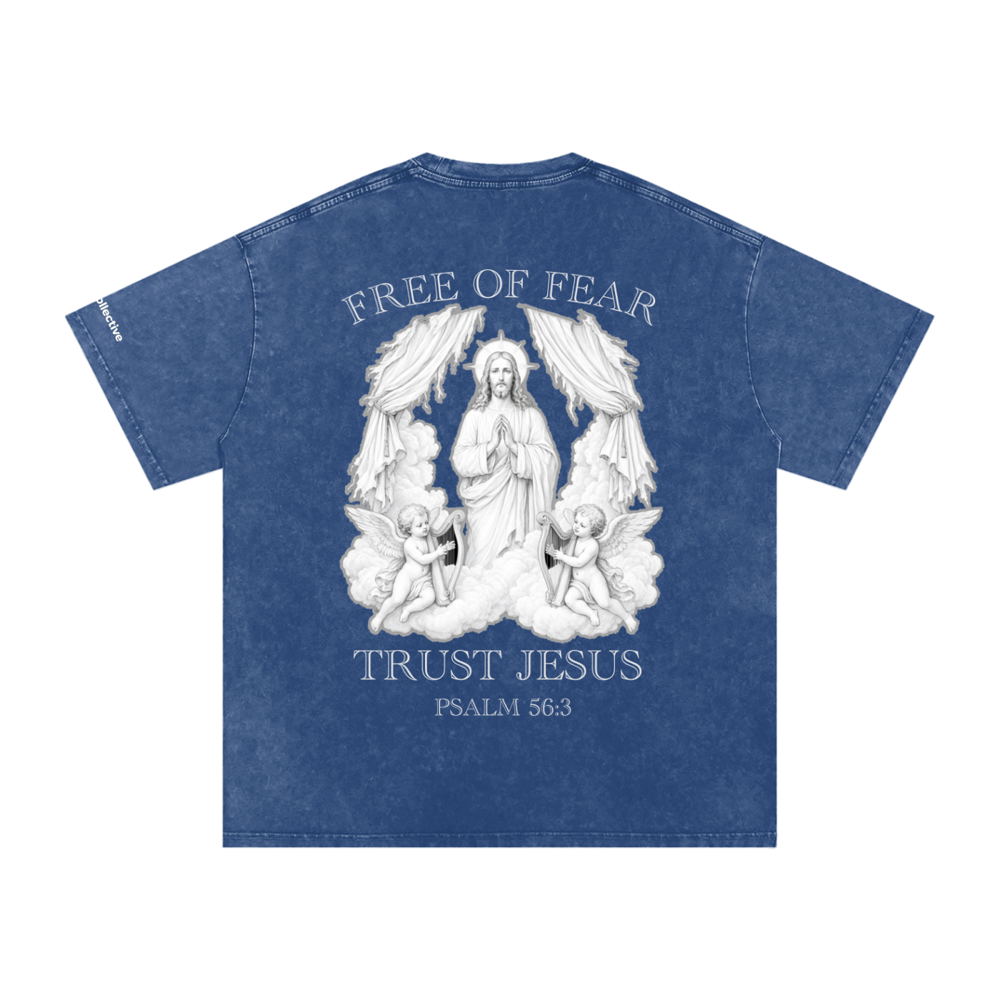 Trust Jesus - Snow Washed Oversized Cotton T-Shirt
