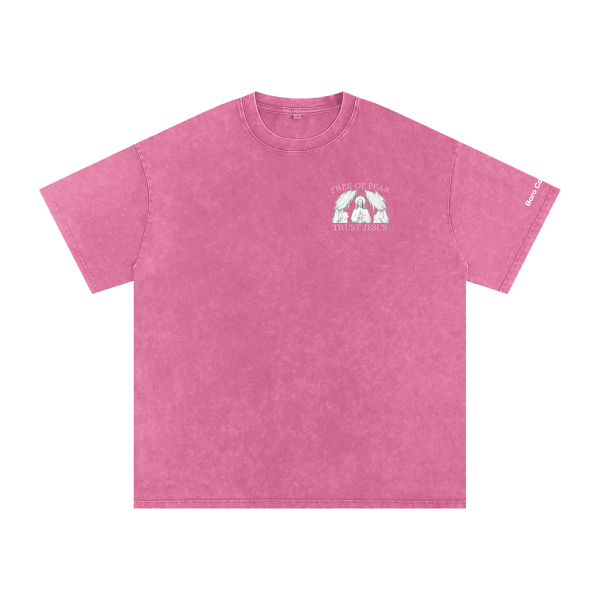 Trust Jesus - Snow Washed Oversized Cotton T-Shirt