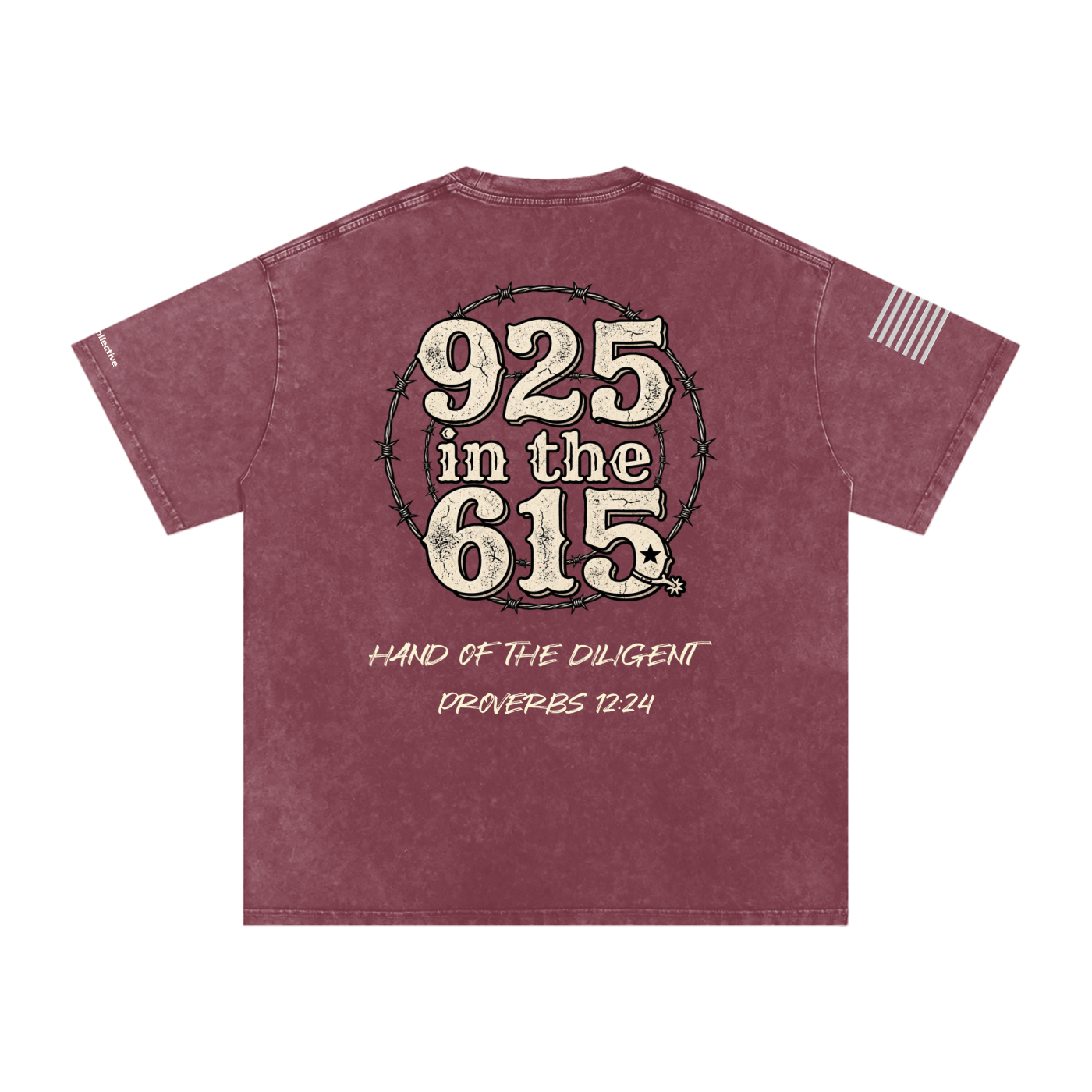 925 in the 615 - Snow Washed Oversized Cotton T-Shirt