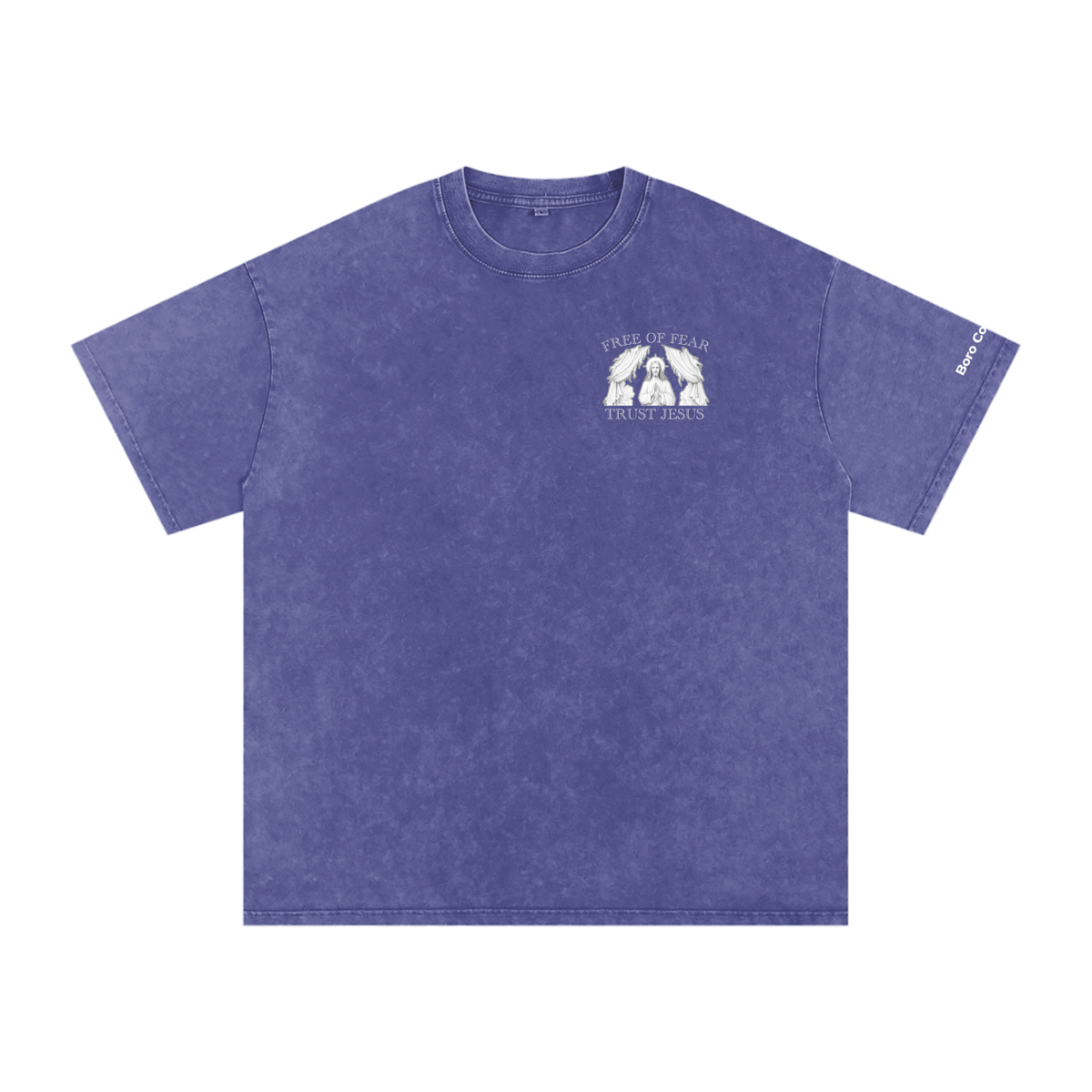 Trust Jesus - Snow Washed Oversized Cotton T-Shirt