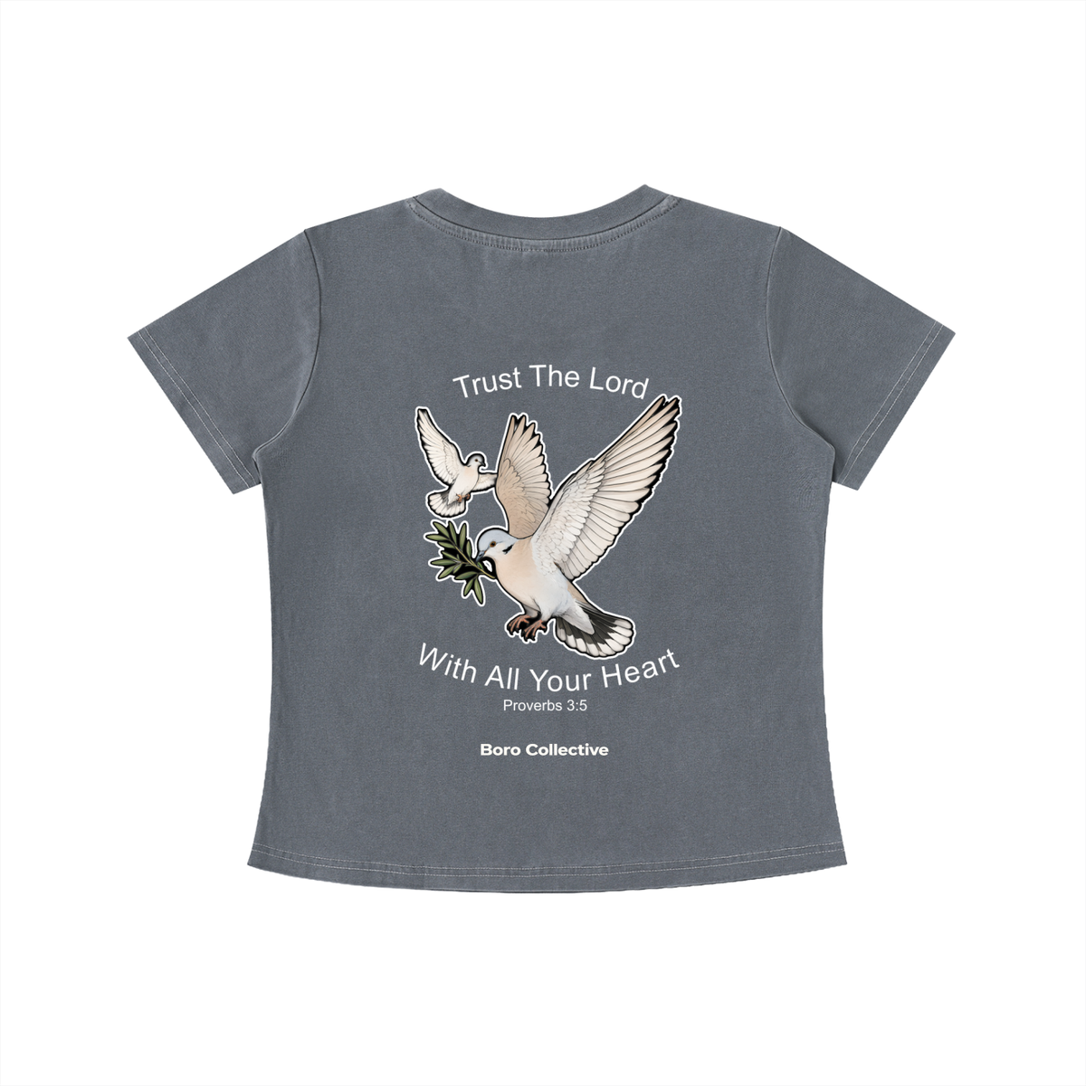 Trust The Lord - Women's Dark Vintage Wash Slim Fit T-shirt