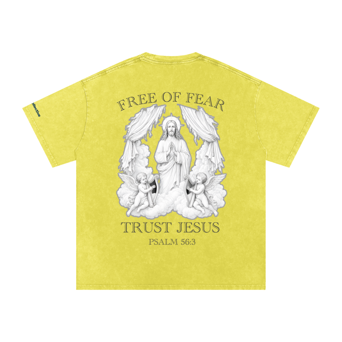 Trust Jesus - Light Snow Washed Oversized Cotton T-Shirt