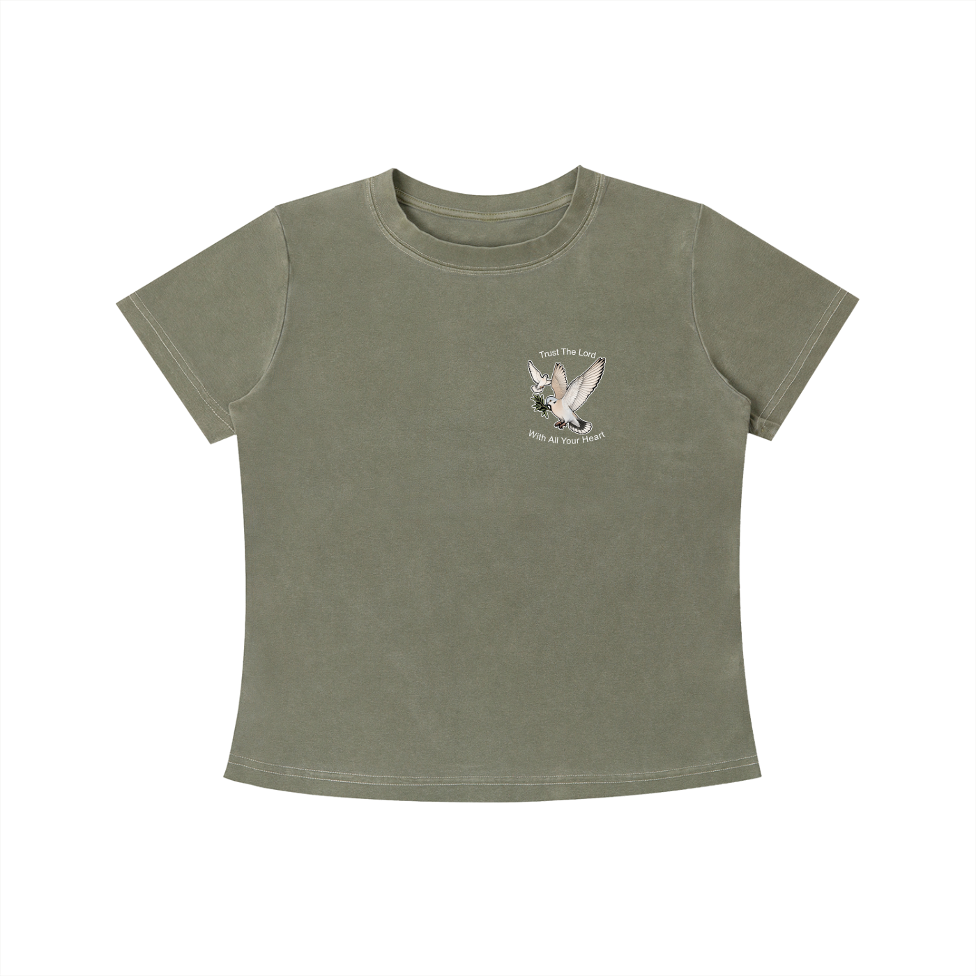 Trust The Lord - Women's Dark Vintage Wash Slim Fit T-shirt