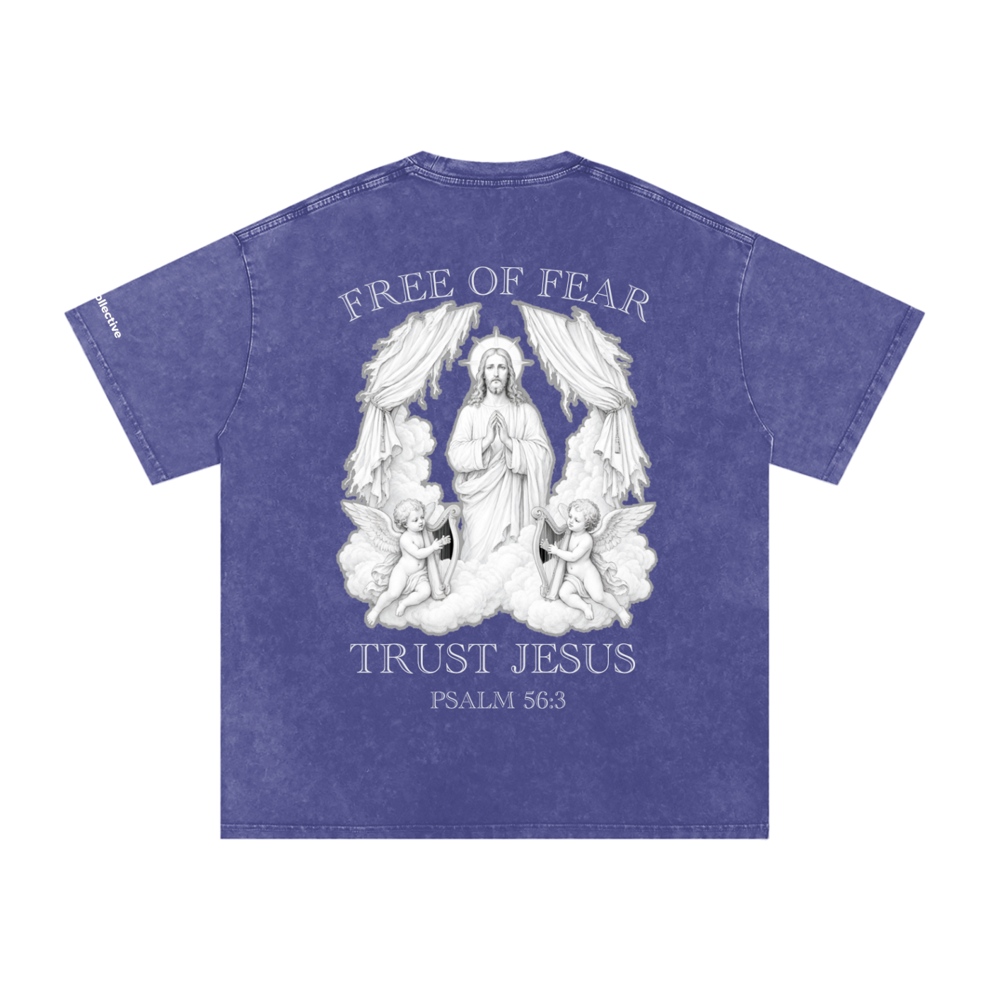 Trust Jesus - Snow Washed Oversized Cotton T-Shirt