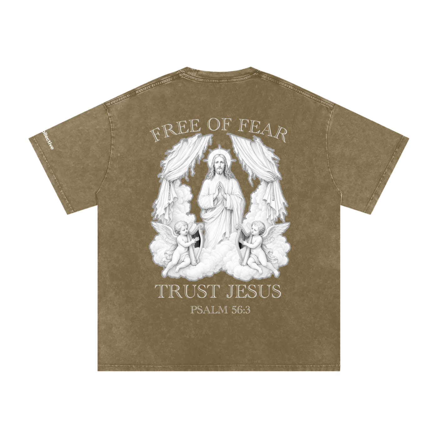 Trust Jesus - Snow Washed Oversized Cotton T-Shirt