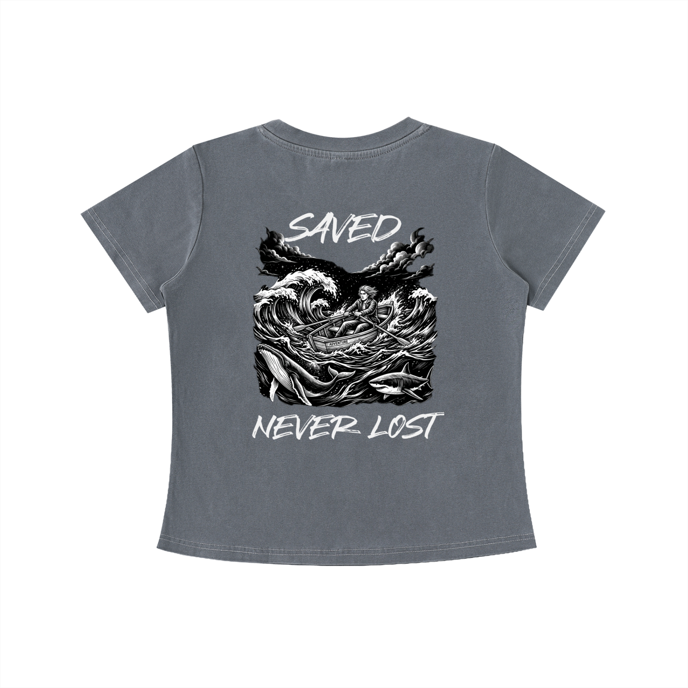 Saved and Never Lost - Vintage Wash Slim Fit T-shirt