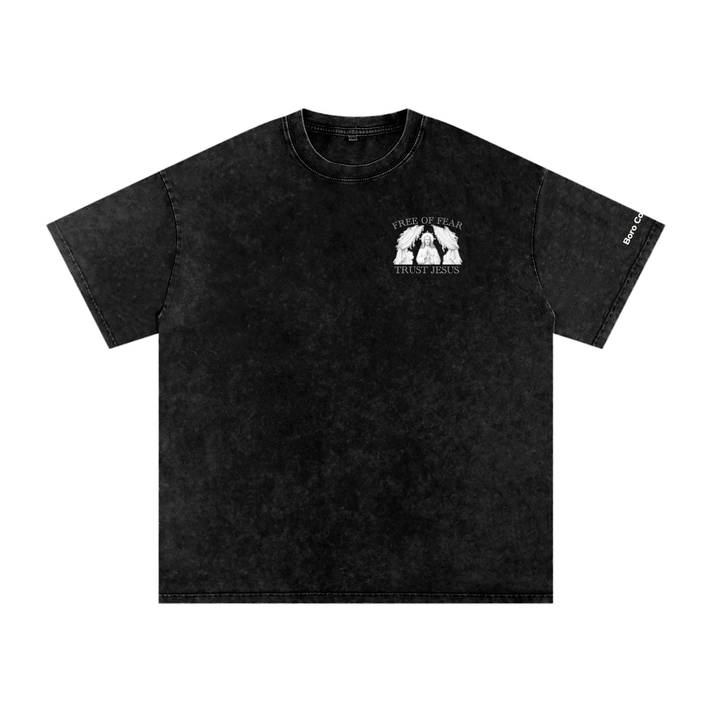Trust Jesus - Snow Washed Oversized Cotton T-Shirt