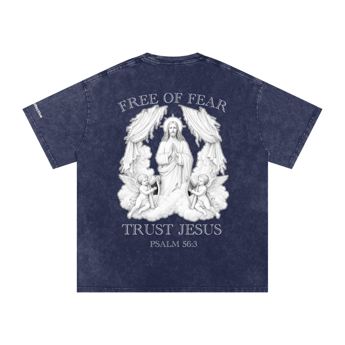 Trust Jesus - Snow Washed Oversized Cotton T-Shirt