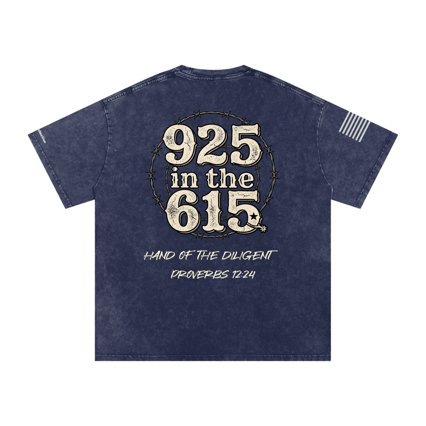 925 in the 615 - Snow Washed Oversized Cotton T-Shirt