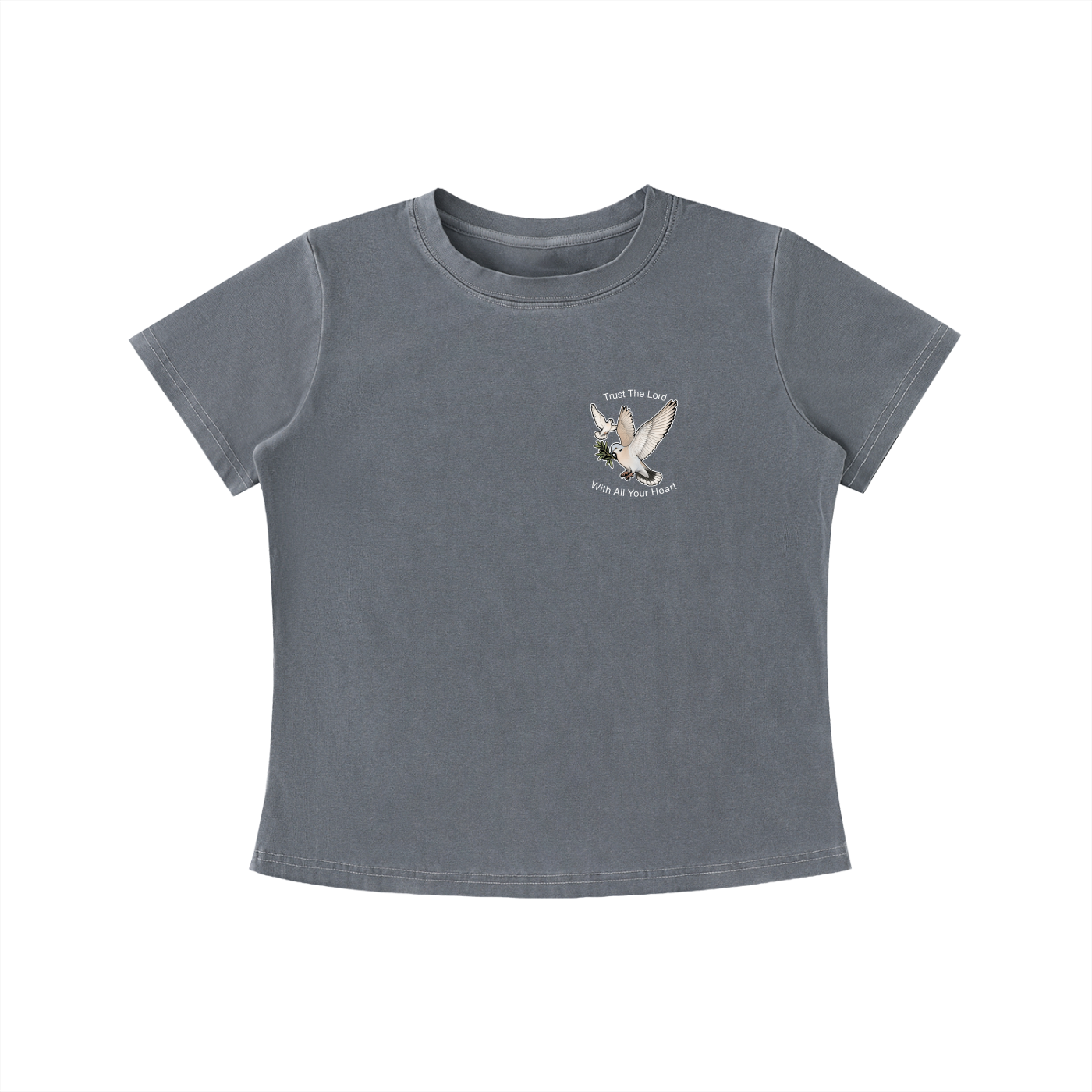 Trust The Lord - Women's Dark Vintage Wash Slim Fit T-shirt