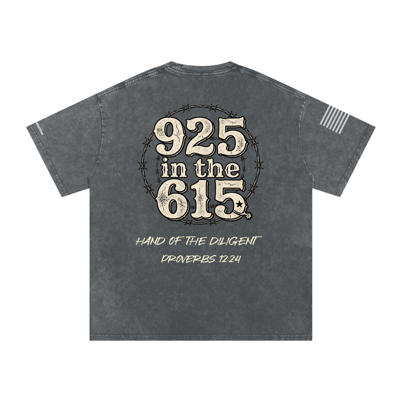 925 in the 615 - Snow Washed Oversized Cotton T-Shirt