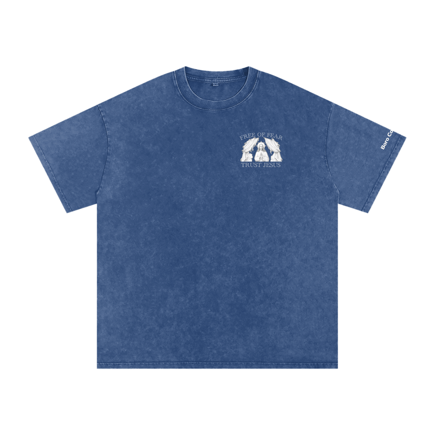 Trust Jesus - Snow Washed Oversized Cotton T-Shirt