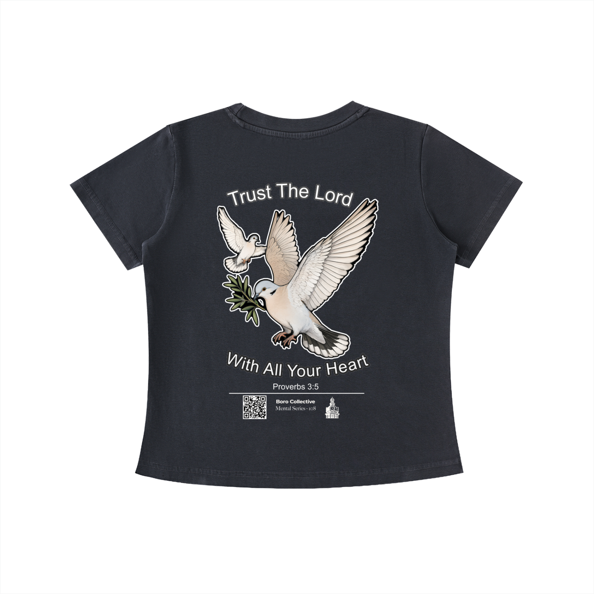 Trust The Lord - Women's Dark Vintage Wash Slim Fit T-Shirt