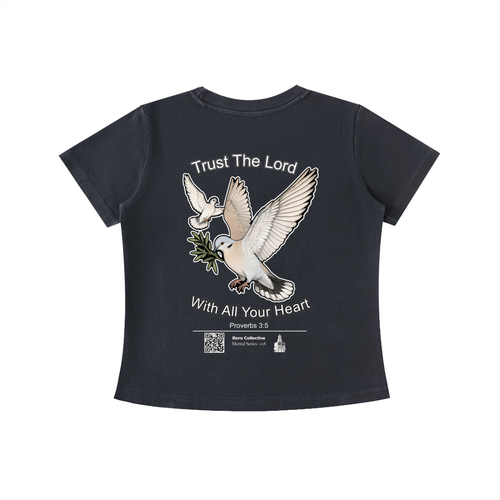 Trust The Lord - Women's Dark Vintage Wash Slim Fit T-Shirt