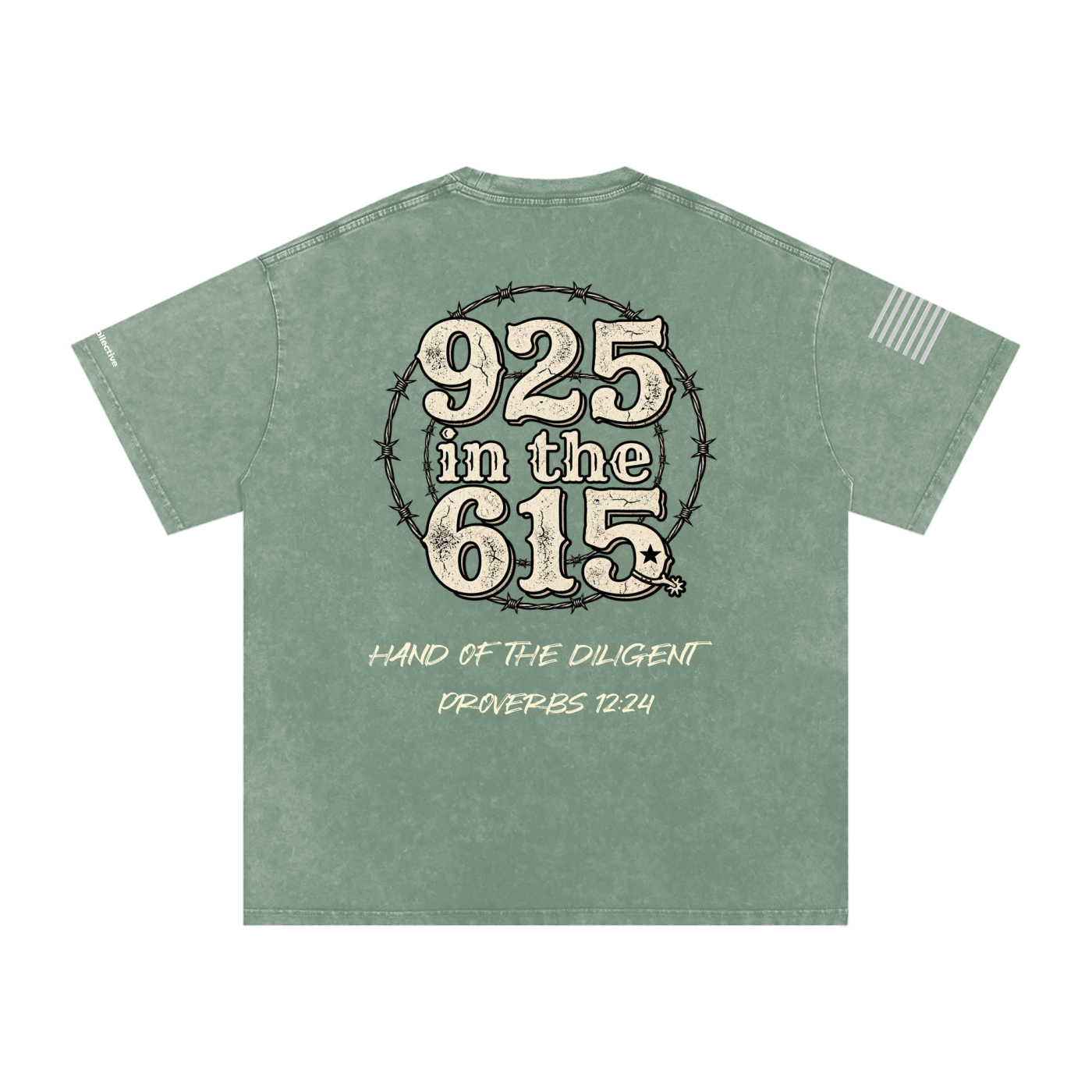 925 in the 615 - Snow Washed Oversized Cotton T-Shirt