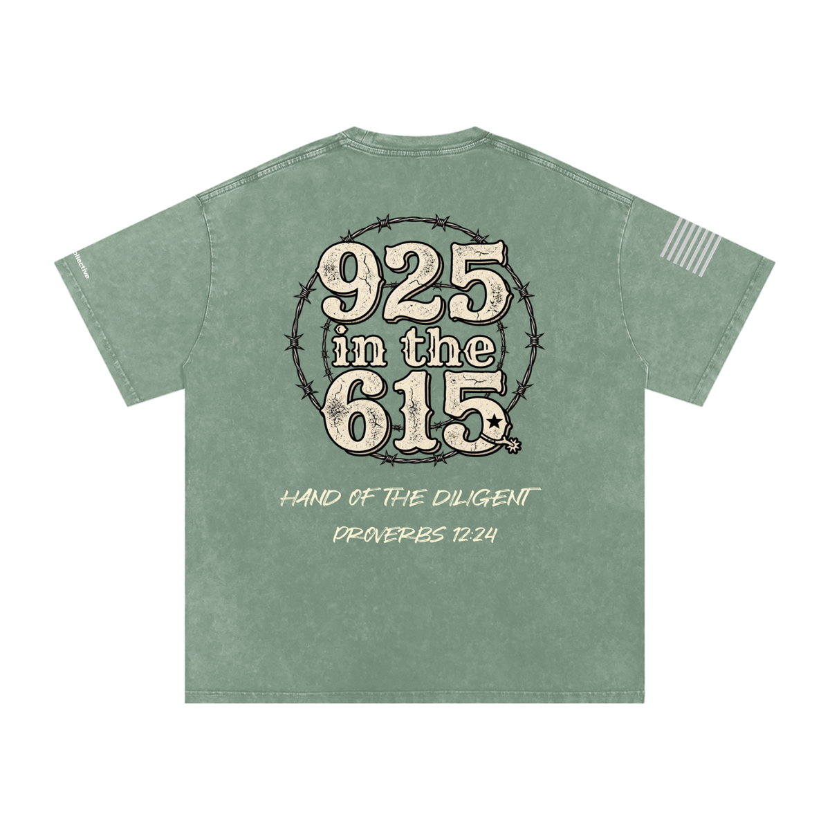 925 in the 615 - Snow Washed Oversized Cotton T-Shirt